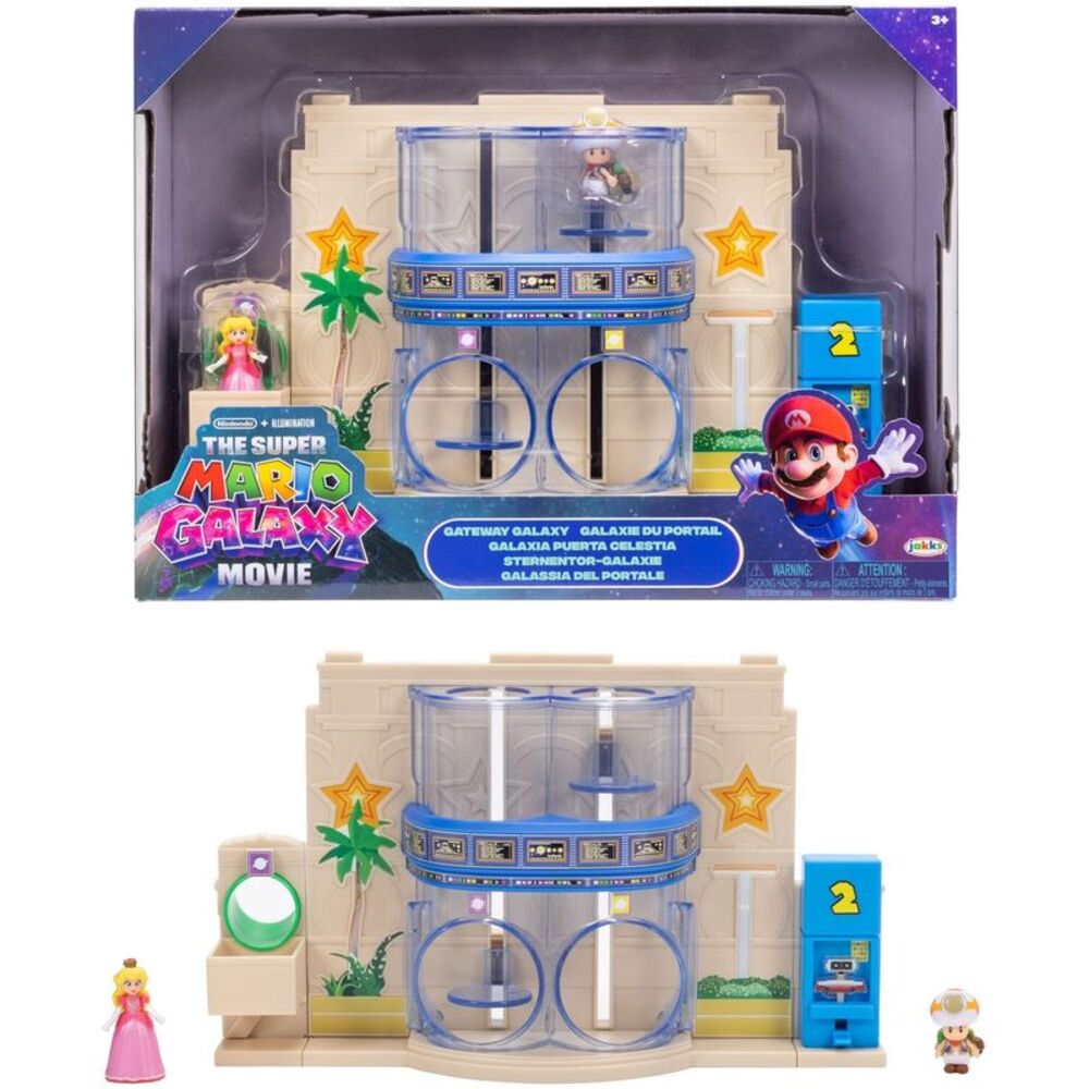 Super Mario Galaxy Movie - Gateway Galaxy Diorama Set with 1.5" Princess Peach &